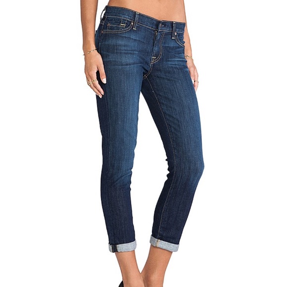7 For All Mankind The Skinny Crop & Roll Jeans - Picture 2 of 8